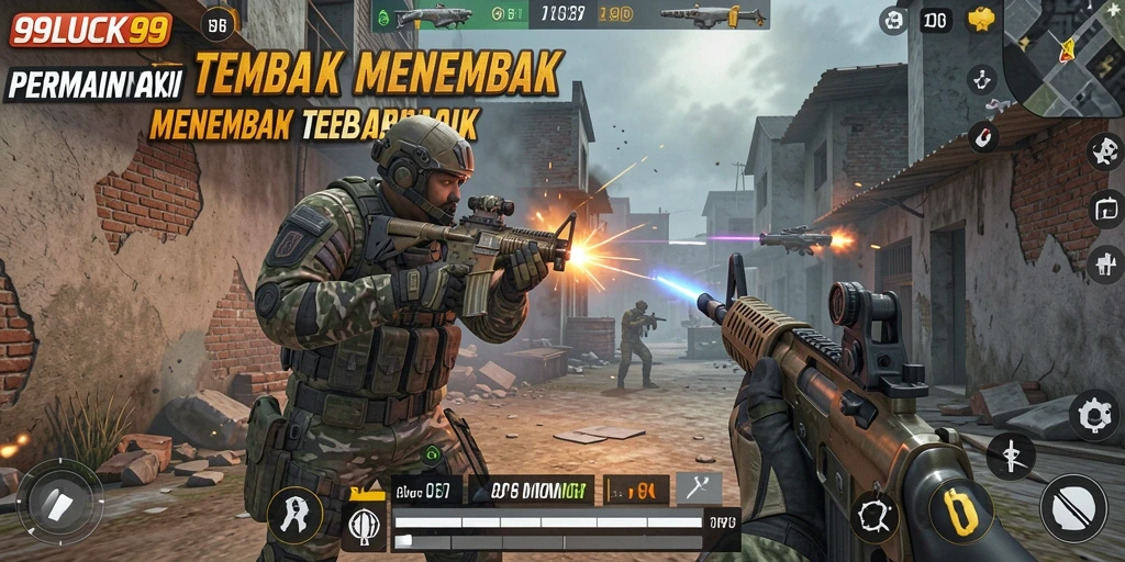 Screenshot gameplay 99LUCK99 dengan pertempuran yang mendebarkan.
