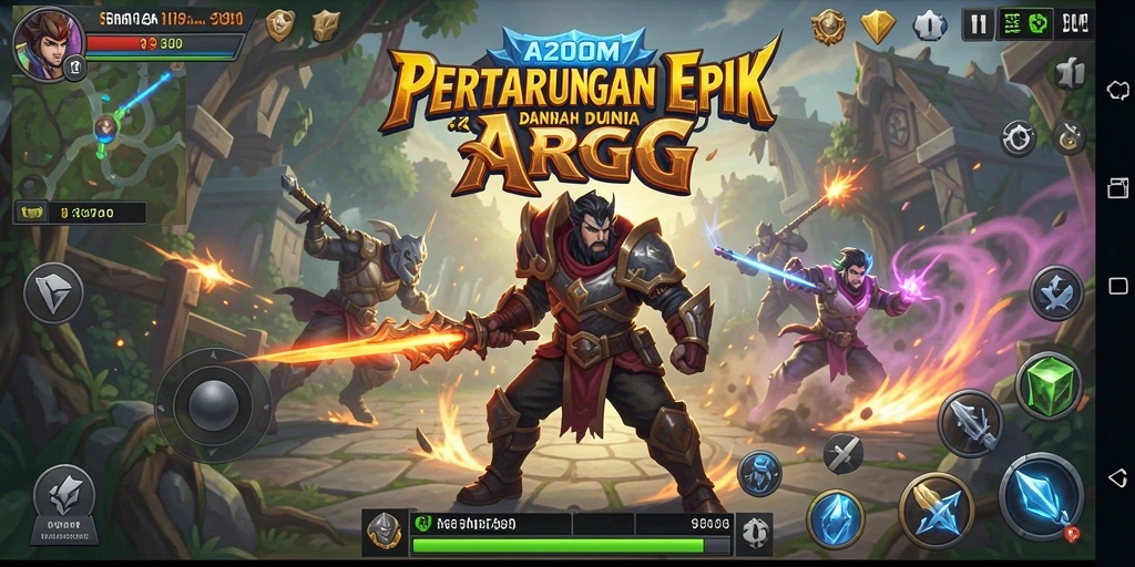 Screenshot gameplay menampilkan aksi seru dalam A200M ARPG.