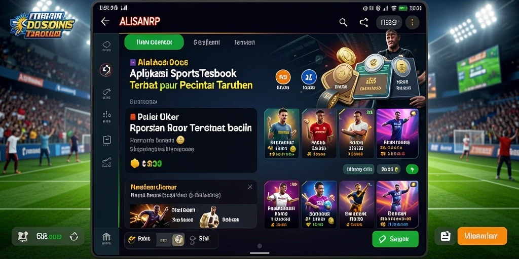 Tampilan layar utama aplikasi ALISANRP dengan berbagai pilihan taruhan.