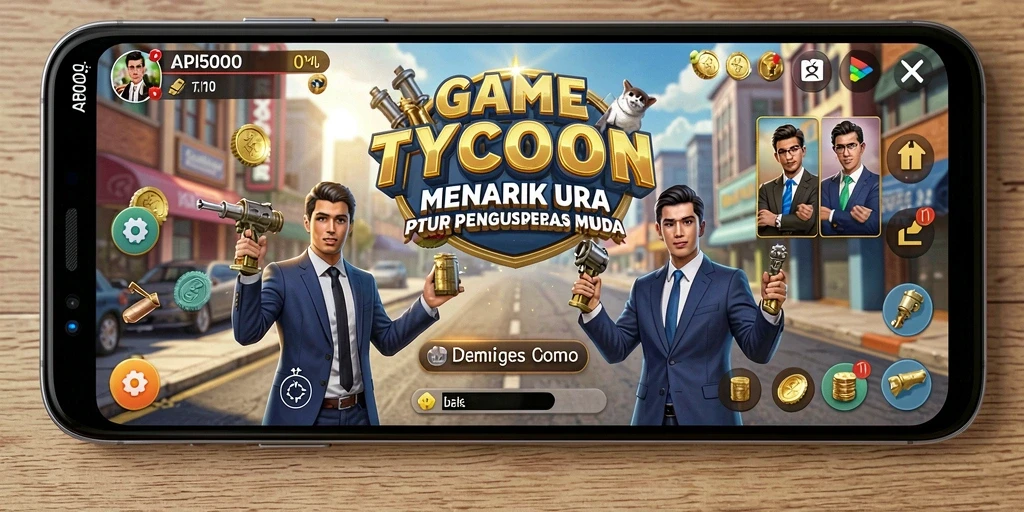 Tampilan gameplay API5000 menunjukkan pengelolaan bisnis yang menantang dan seru.