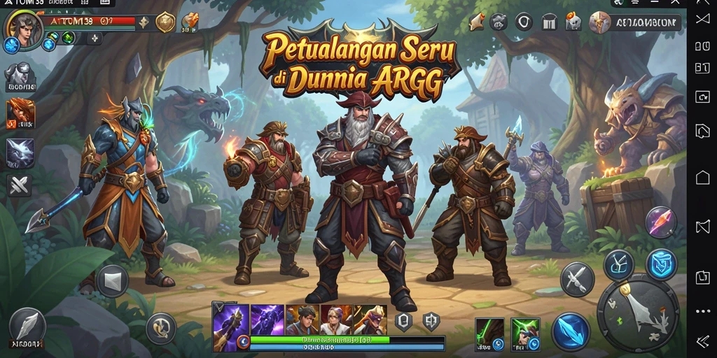 Tampilan gameplay ARPG yang menegangkan di ATOM138.