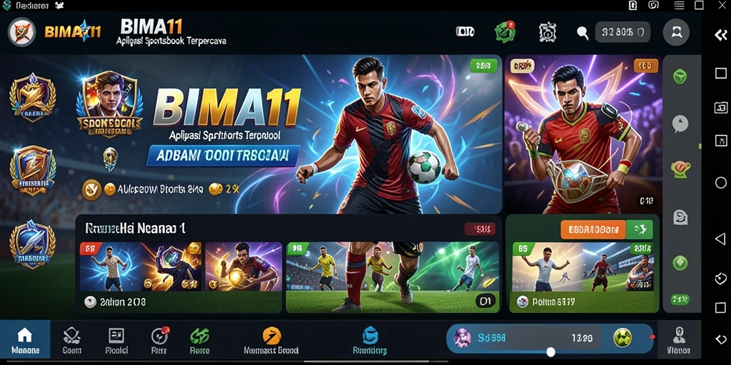 Tampilan menarik dari gameplay taruhan olahraga di BIMA11.