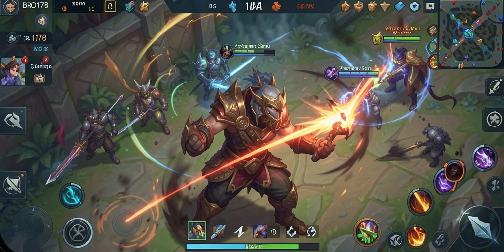 Tampilan gameplay aksi seru dalam BRO178