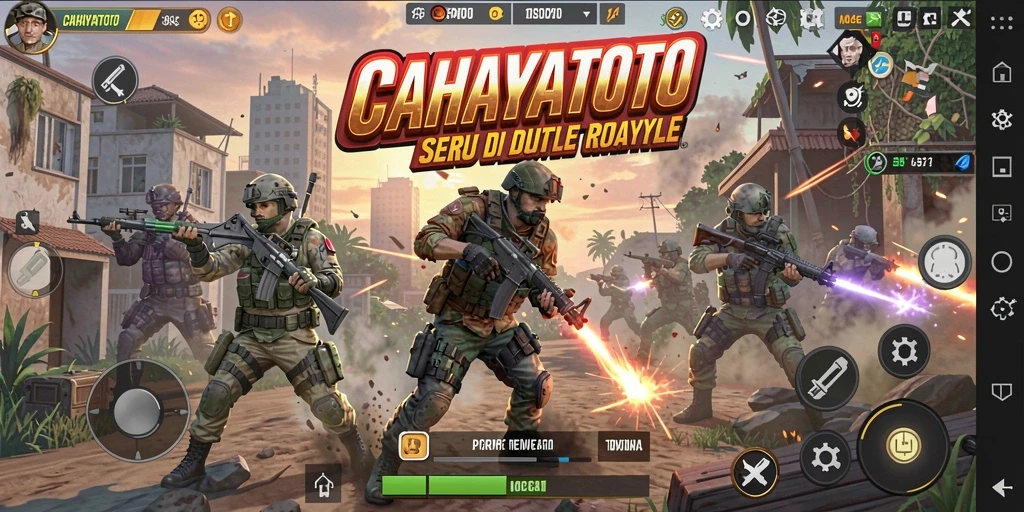 Gameplay intens CAHAYATOTO dalam pertempuran Battle Royale.
