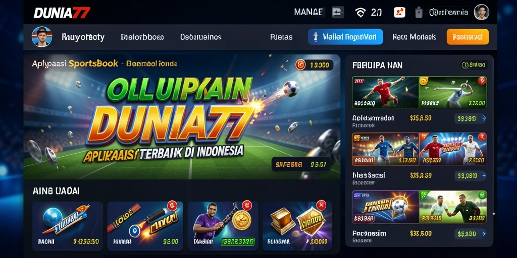 Tampilan gameplay DUNIA77 yang seru dan menarik