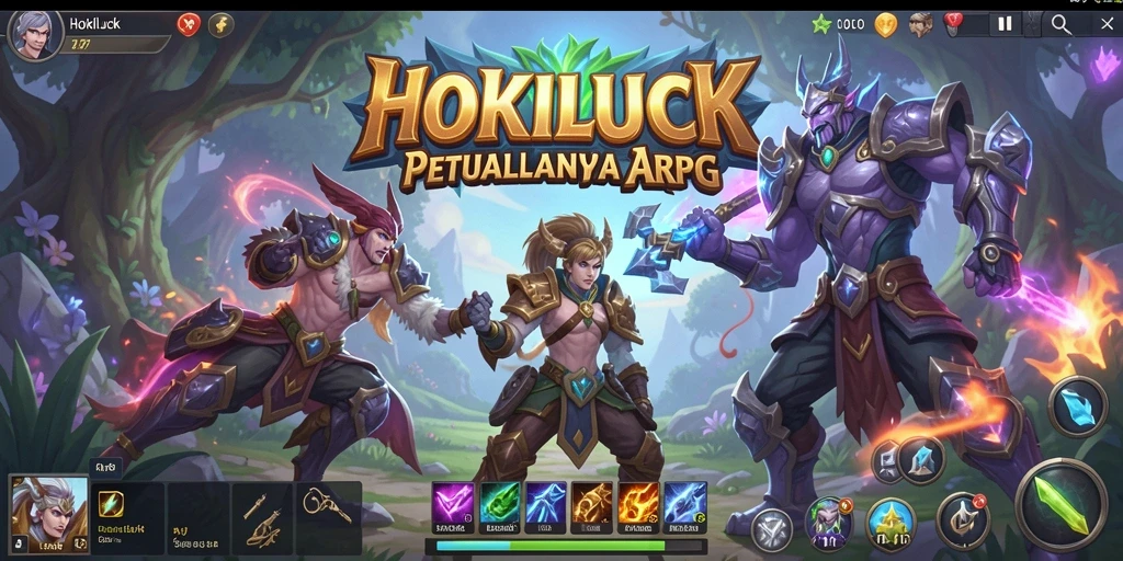 Tampilan gameplay HOKILUCK yang mendebarkan dalam dunia ARPG.