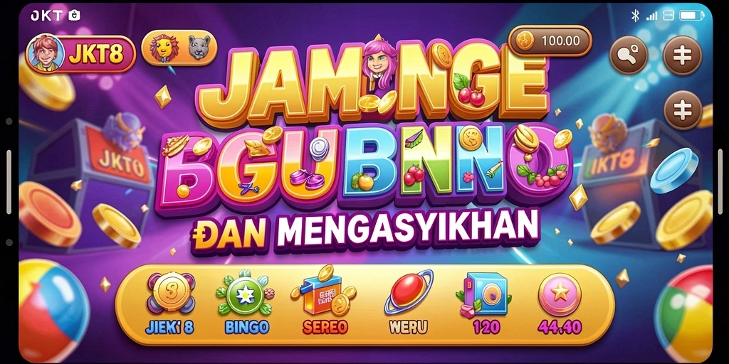 Tampilan gameplay Bingo yang seru dan interaktif di JKT8.