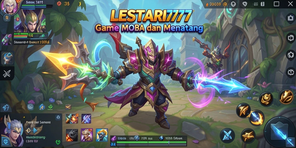 Screenshot gameplay LESTARI777 menampilkan pertempuran yang mendebarkan.