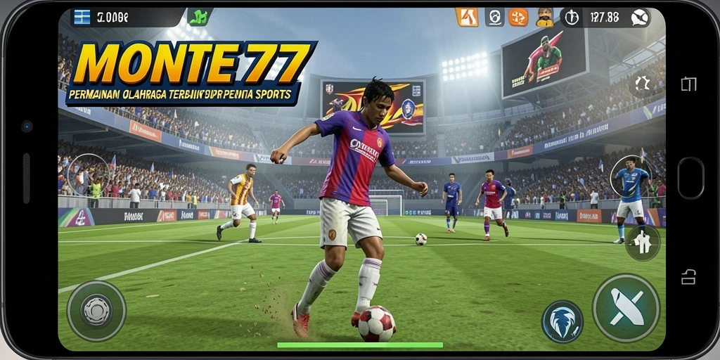 Tampilan gameplay seru di MONTE77 dengan aksi olahraga menarik.