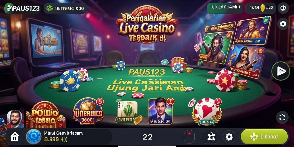 Tampilan gameplay PAUS123 yang mendebarkan dalam Live Casino.