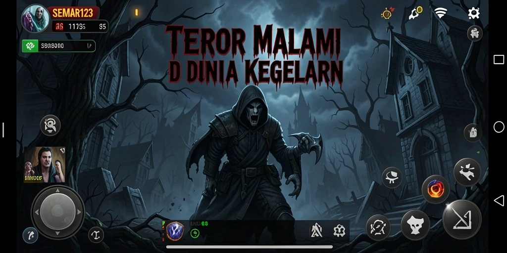 Tangkapan layar gameplay SEMAR123, menggambarkan suasana horror yang intens.