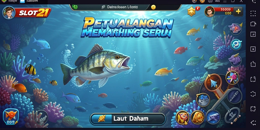 Tampilan gameplay SLOT21 yang menakjubkan dengan pengalaman memancing seru.