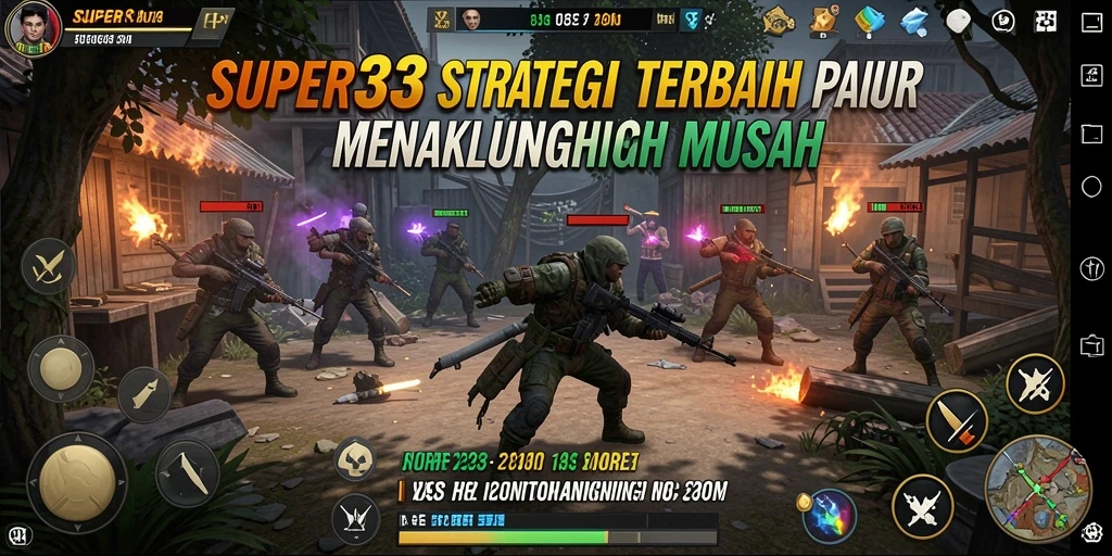 Tampilan gameplay SUPER33 yang menegangkan dan strategis.