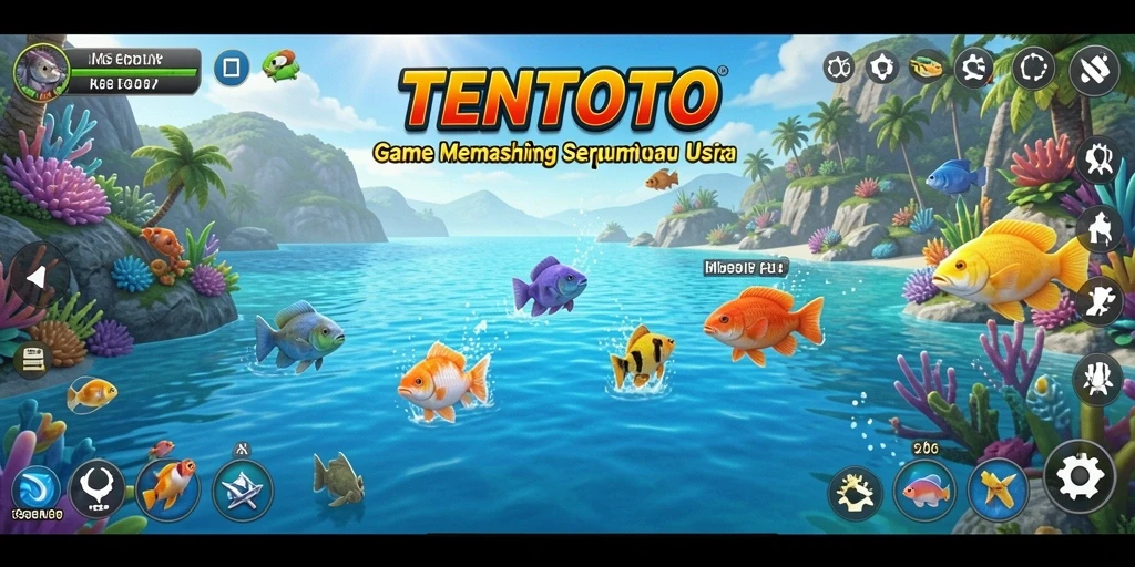 Tangkapan ikan besar dalam gameplay TENTOTO yang seru.