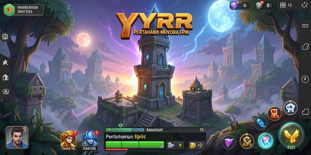 Gameplay YYRR yang mendebarkan dengan aksi Tower Defense.